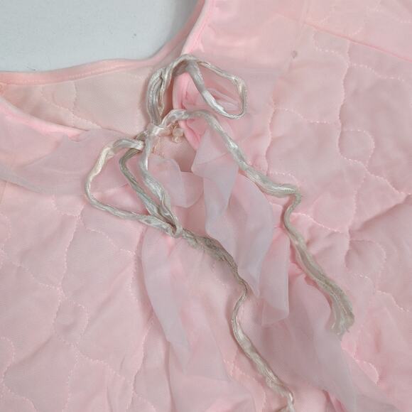 Vtg Robe Girls Quilted 3-4T Pink Frilly Pajamas - Picture 2 of 6